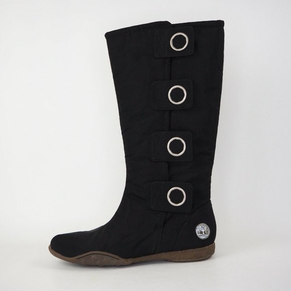 Timberland Sierra Vista Tall 14 IN Womens Boots  Black Fashion 55353 Vntg - Picture 2 of 12